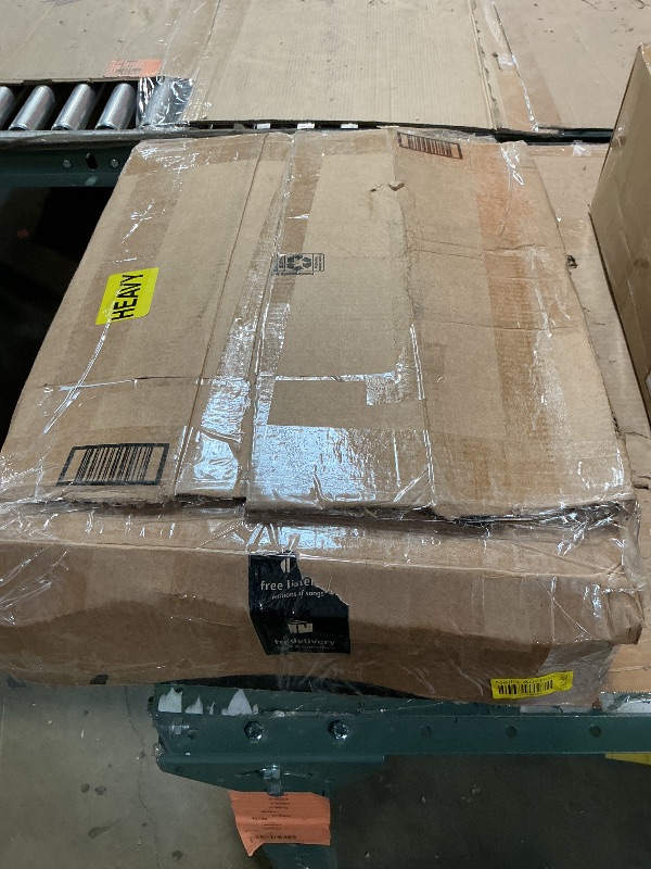 Photo 1 of **PARTS ONLY** VASAGLE C Shape End Table, Small Coffee Table for Couch Or Sofa, Industrial Side Table in Living Room, Bedroom, 13.8 x 21.7 x 26 Inches, Rustic Brown and Black ULNT52BX