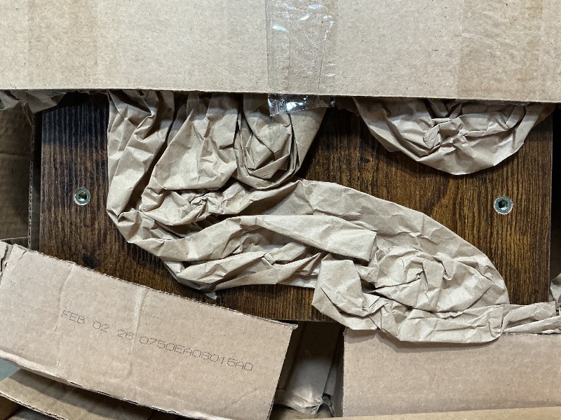 Photo 1 of **PARTS ONLY** VASAGLE C Shape End Table, Small Coffee Table for Couch Or Sofa, Industrial Side Table in Living Room, Bedroom, 13.8 x 21.7 x 26 Inches, Rustic Brown and Black ULNT52BX