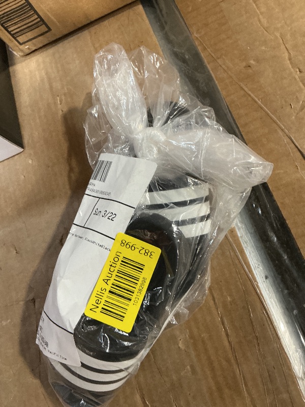 View 2 of **STRAP HAS BEEN REMOVED**DAMAGED** adidas Unisex-Baby Adilette Estrap Sportswear, Black/White/Black, 7