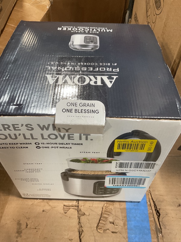 Photo 1 of ***FOR PARTS ONLY / DAMAGED*** AROMA Professional Digital Rice Cooker, Multicooker, 4-Cup (Uncooked) / 8-Cup (Cooked), Steamer, Slow Cooker, Grain Cooker, 2Qt, Stainless Steel Exterior, ARC-994SG