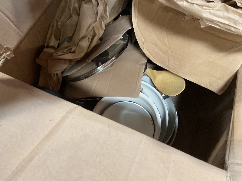 Photo 1 of ***CHIPPED & SCRATCHED*** GreenPan Rio 16 Piece Cookware Pots and Pans Set, Hard Anodized Healthy Ceramic Nonstick PFAS-Free, Bakelite Handles, Frypans, Saucepan, Saute Pan, Stock Pot, Kitchen Tools, Dishwasher Safe, Black