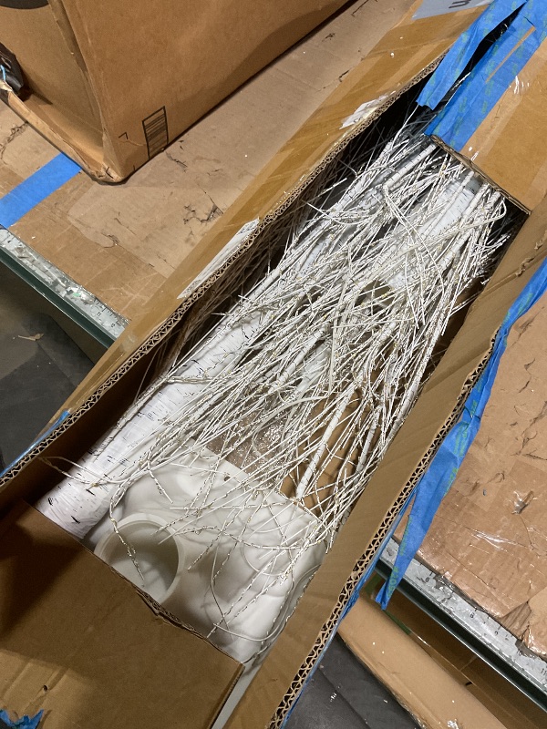 Photo 1 of ***PARTIALLY WORKS/ SOME LIGHTS NON-FUNCTIONAL*** Rossesay 1 Pack 7ft-1500led Christmas Lighted Birch Tree LED Warm White Lights Twinkle Twig Artificial Tree for Outdoor Indoor Home Party Decorations, 8 Modes