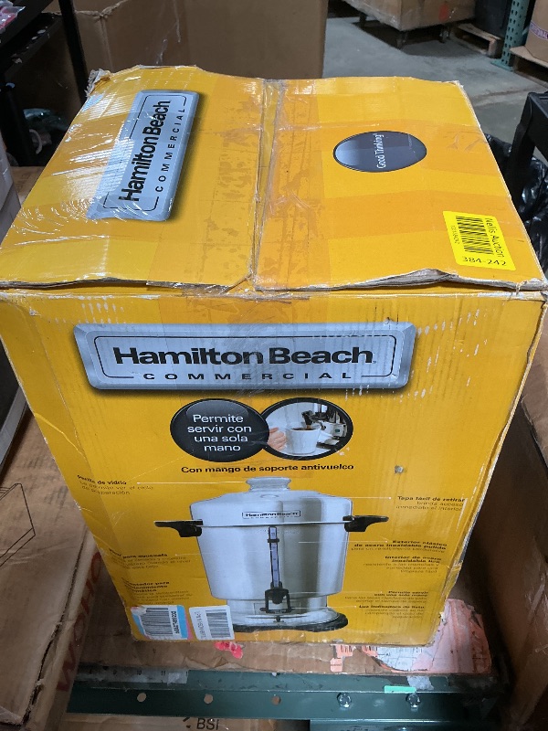 Photo 1 of ***USED***Hamilton Beach Commercial Coffee Urn & Hot Beverage Dispenser, 60 Cup Capacity, Polished Stainless Steel (D50065)