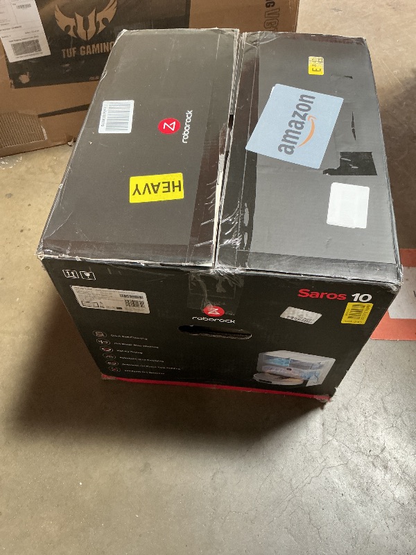 Photo 1 of ***USED***roborock Saros 10 Robot Vacuum and Mop, 22,000Pa Suction, AI Obstacle Avoidance, 3.14-inch Ultra Thin, Intelligent Dirt Detection, Zero Tangling Main Brush, Hot Water Mop & Dock Self Cleaning