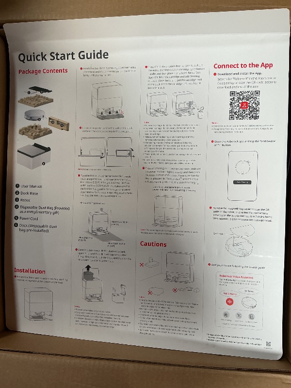 Photo 1 of ***USED***roborock Saros 10 Robot Vacuum and Mop, 22,000Pa Suction, AI Obstacle Avoidance, 3.14-inch Ultra Thin, Intelligent Dirt Detection, Zero Tangling Main Brush, Hot Water Mop & Dock Self Cleaning