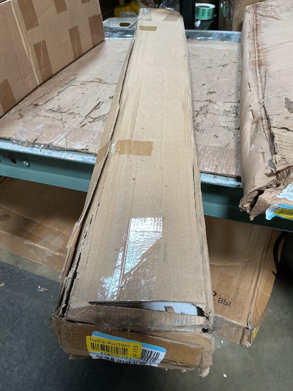 View 2 of **DAMAGED** PARTS ONLY** MBYD Whtie Wood Floating Photo Shelves 48 Inch Long Wall Mounted Picture Photo Ledge Display Shelf Nursery Book Shelves for Bedrooms Office Living Room Kitchen 3 Same Sizes