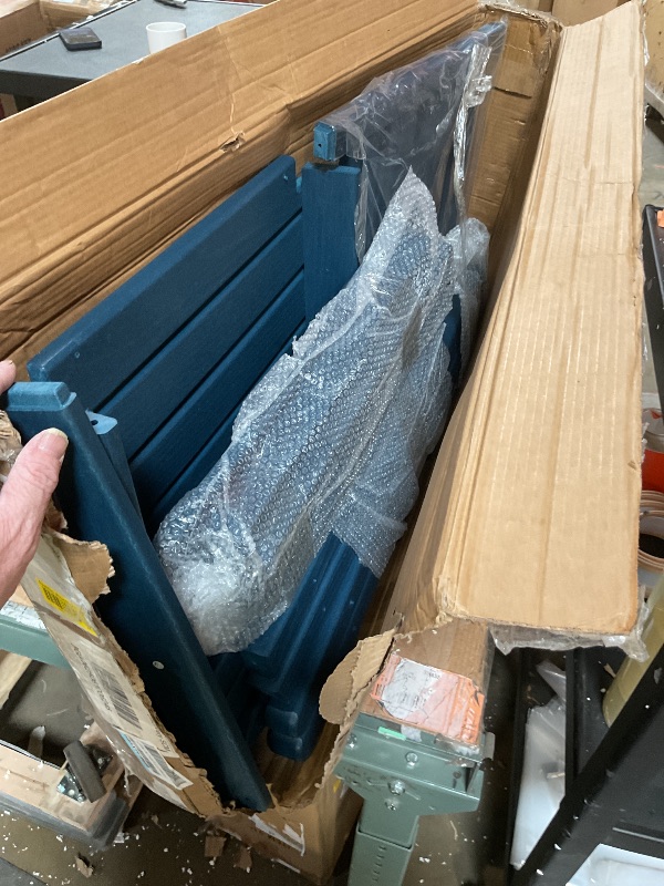 Photo 1 of *** ONLY 1 CHAIR*** GarveeLife Poly Lumber Rocking Chair Outdoor Set of 6 - HDPE High Back Porch Rocker Chairs for Adults - All Weather Resistant Furniture for Patio - Navy Blue