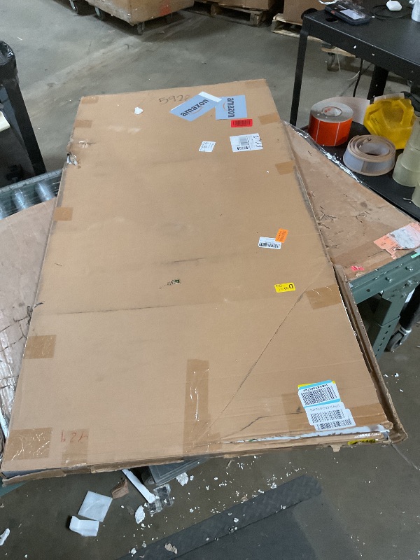 Photo 1 of **SHIPPING/PACKING DAMAGE SEEN IN PHOTO**Large Hand Painted Traditional Chinese Painting Black and White Modern Landscape Canvas Wall Art Handmade Bamboo Artwork