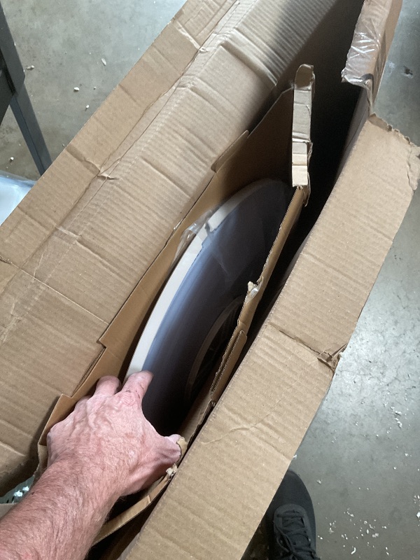 Photo 1 of **CRACK seen in photo** Ozempty 23 Inch LED Ceiling Light with Night Light 1800K, 50W 5000lm 3000K/4000K/6500K Dimmable Light Fixtures with Remote Control, Low Profile Ceiling Lamp for Bedroom LivingRoom Bathroom Kitchen-White