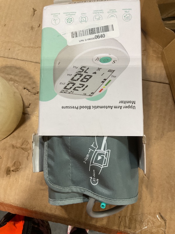Photo 1 of ** PARTIAL SET/ CUFF ONLY ** Blood Pressure Monitor, Bp Machine with Large Upper Arm Cuff of 8.7-17.3 Inches, Large Screen, Total 198 Memories for 2 Users(Black+White)