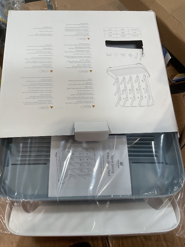 Photo 1 of Termichy Baby Bottle Drying Rack: Large Vertical Bottle Dryer Rack Holder - Space Saving Standing Drying Rack for Baby Bottles and Pump Part Cleaning (Gray)