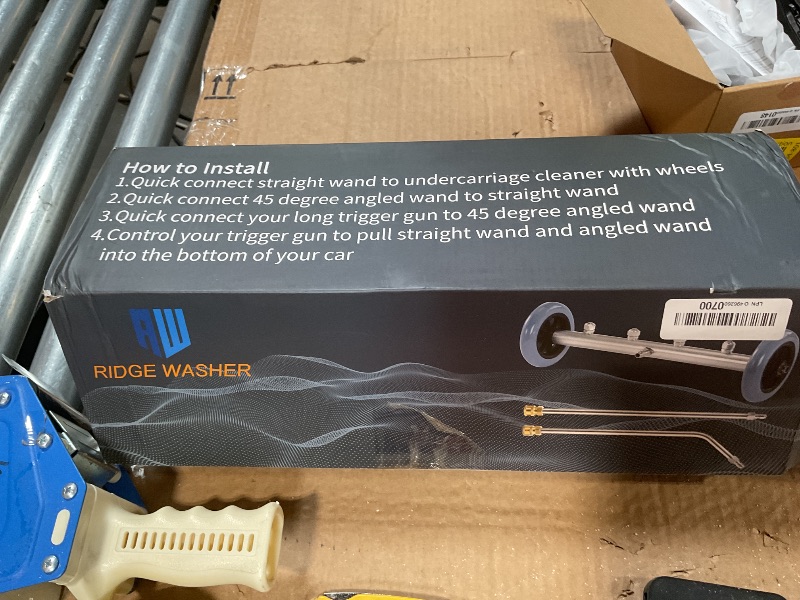 Photo 1 of RIDGE WASHER Pressure Washer Undercarriage Cleaner, 16 Inch Undercarriage Washer, Pressure Washer Under Car Cleaner with Straight Extension Wand, 4000 PSI