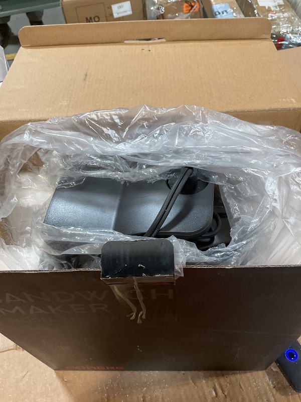 Photo 1 of **FOR PARTS/ BROKEN** FOHERE Sandwich Maker 3 In 1 Waffle Maker With Removable Plates,1200W Grilled Cheese Maker, 5-gear Temperature Control, Non-stick Coating Easy to Clean, Indicator Lights, Silver/Black