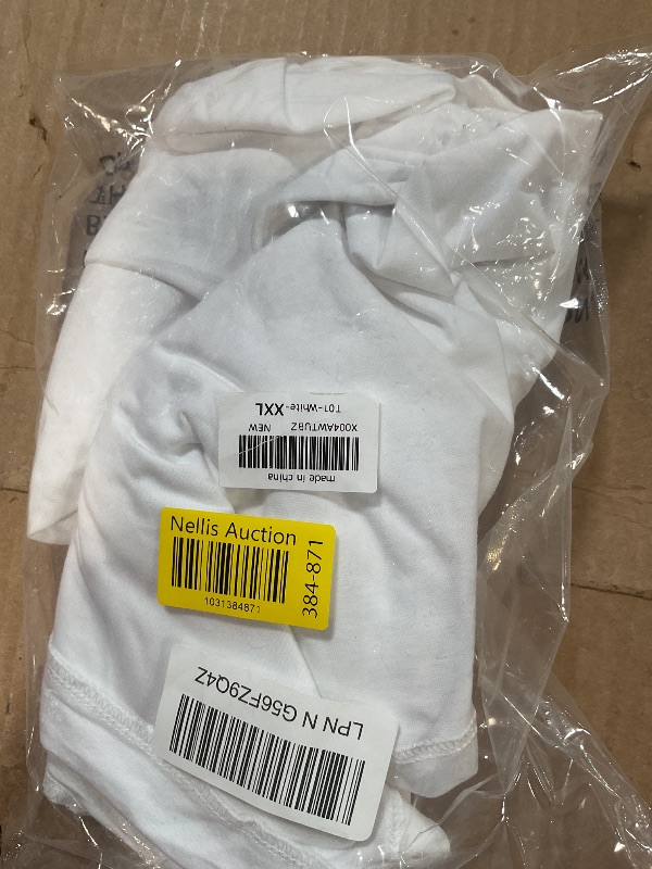 View 2 of 100% Cotton White Basic T Shirts for Women, Crew Neck Short Sleeve Shirts, Loose Fit Plain Workout Tshirts, Tops, Undershirts