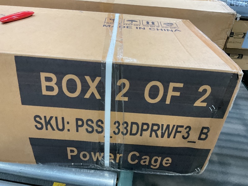 Photo 1 of **SELLING FOR PARTS AS PARTIAL SET. BOX TWO OF TWO**GarveeLife Power Cage, Multi-Functional Power Racks for Home Gym with Cable Crossover System, 1600 LBS Weight Capacity Fitness Squat Rack for Strength Workout with More Training Attachment, Red