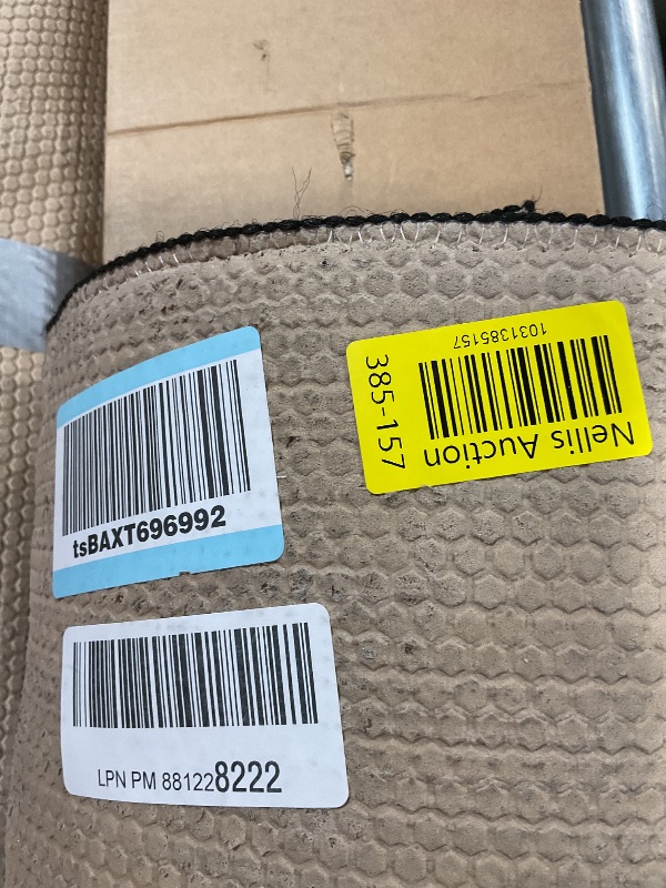 Photo 1 of **DIRT. MINOR USE WEAR**Garland Rug Sparta Non Slip Polypropylene 5 Ft. X 7 Ft. Black Area Rug- Ideal for Living Rooms & Hallways, Stylish & Durable for High-Traffic Areas