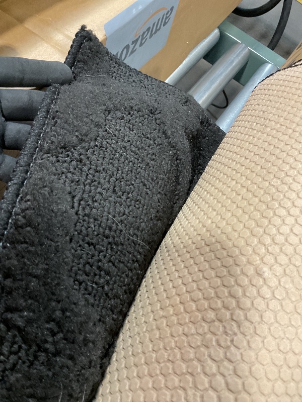 Photo 1 of **DIRT. MINOR USE WEAR**Garland Rug Sparta Non Slip Polypropylene 5 Ft. X 7 Ft. Black Area Rug- Ideal for Living Rooms & Hallways, Stylish & Durable for High-Traffic Areas