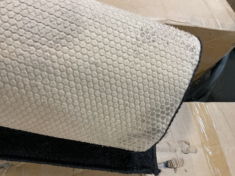 Photo 1 of **DIRT. MINOR USE WEAR**Garland Rug Sparta Non Slip Polypropylene 5 Ft. X 7 Ft. Black Area Rug- Ideal for Living Rooms & Hallways, Stylish & Durable for High-Traffic Areas