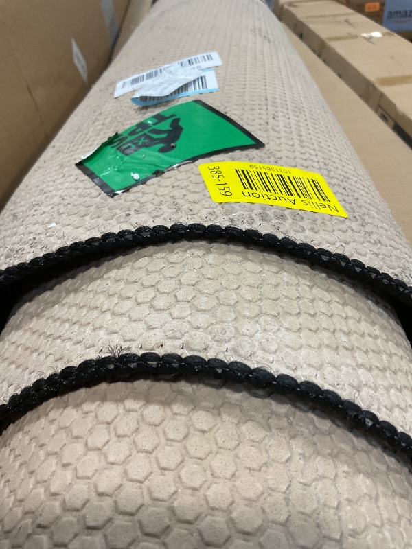 Photo 1 of **DIRT. MINOR USE WEAR**Garland Rug Sparta Non Slip Polypropylene 5 Ft. X 7 Ft. Black Area Rug- Ideal for Living Rooms & Hallways, Stylish & Durable for High-Traffic Areas