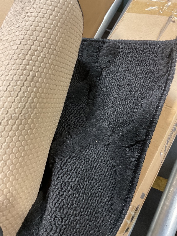 Photo 1 of **DIRT. MINOR USE WEAR**Garland Rug Sparta Non Slip Polypropylene 5 Ft. X 7 Ft. Black Area Rug- Ideal for Living Rooms & Hallways, Stylish & Durable for High-Traffic Areas