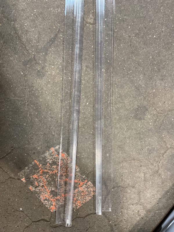 Photo 1 of **SCRAPE. BEND DAMAGE.**2 Pack Shower Door Side Seal Strip, 1/4" X 78" Frameless Shower Door Seal Suitable for 1/4 Inch (6mm) Glass Door Seal Strip