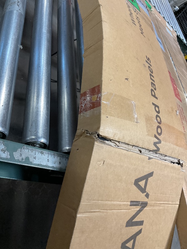 Photo 1 of **BOTH PIECES BROKEN THROUGH 28 INCHES ON ONE SIDE.**Avana Acoustic Wood Wall Panels – 94.4 x 12.6 Inch Rustic Walnut Acoustic Panels 2 PCs – Wall Panels For Interior Wall Decor For Homes, Offices, Studios – Sturdy and Durable Wood Panels For Wall