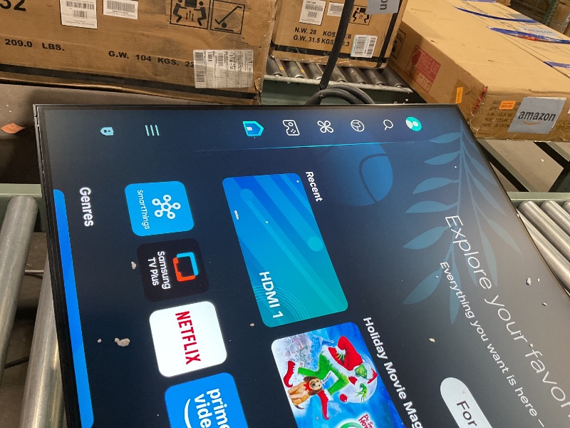 Photo 1 of **SCRATCHES ON POWER BOX AND COVER**Samsung 55" Odyssey Ark 2nd Gen 4K UHD 1000R Curved Gaming Monitor, 165Hz, 1ms, 4 Input Multi View, Quantum Mini-LED, AMD FreeSync Premium Pro, HDR 10+, Height Adjustable Screen, LS55CG970NNXGO