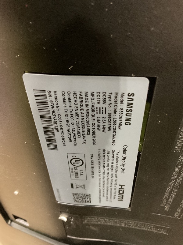 Photo 1 of **SCRATCHES ON POWER BOX AND COVER**Samsung 55" Odyssey Ark 2nd Gen 4K UHD 1000R Curved Gaming Monitor, 165Hz, 1ms, 4 Input Multi View, Quantum Mini-LED, AMD FreeSync Premium Pro, HDR 10+, Height Adjustable Screen, LS55CG970NNXGO