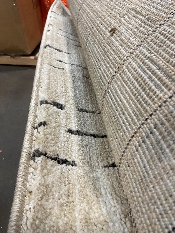 Photo 1 of **DIRT FROM TRANSPORT **Loloi Darby Collection DAR-06 Sand/Dk. Grey 7'-10" x 10' Area Rug