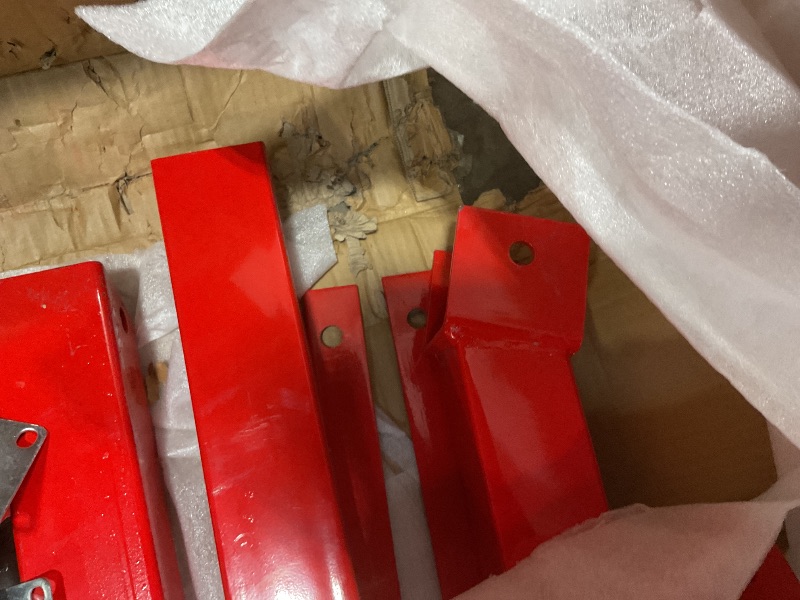 Photo 1 of **MINOR USE WEAR**Hipicute 2-Ton Folding Engine Hoist Cherry Picker 4400 Lb Capacity Hydraulic Shop Crane with Telescoping Boom 6 Caster Wheels for Automotive Repair Garage Use Includes Hitch and Storage Stand Red