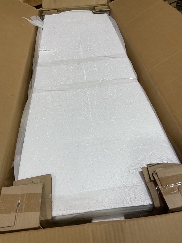 Photo 1 of **2 BOXES**Coaster Home Furnishings - Barzini - Wood - 7-Drawer Vanity Table with Mirror, 10 LED Lights, Chrome Handles and Diamond-Like Accents - Bedroom - White - 205897