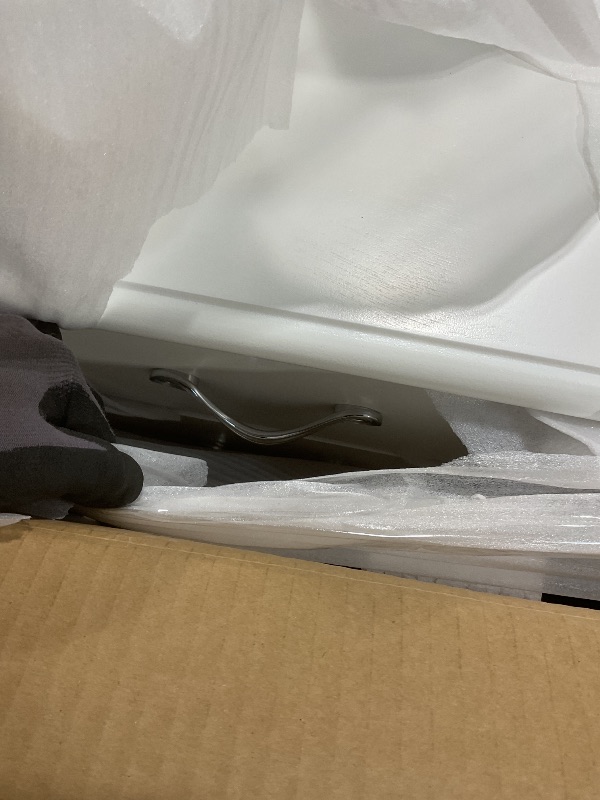 Photo 1 of **2 BOXES**Coaster Home Furnishings - Barzini - Wood - 7-Drawer Vanity Table with Mirror, 10 LED Lights, Chrome Handles and Diamond-Like Accents - Bedroom - White - 205897