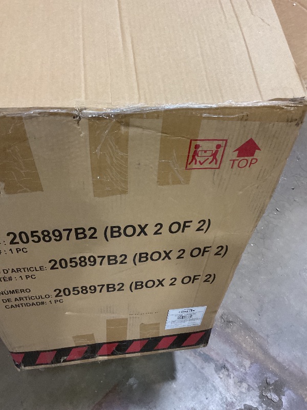 Photo 1 of **2 BOXES**Coaster Home Furnishings - Barzini - Wood - 7-Drawer Vanity Table with Mirror, 10 LED Lights, Chrome Handles and Diamond-Like Accents - Bedroom - White - 205897