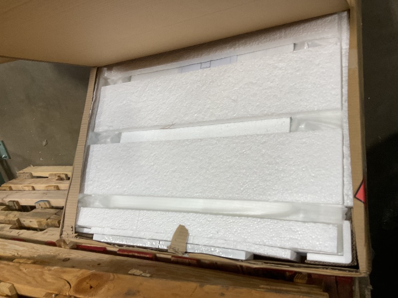 Photo 1 of **2 BOXES**Coaster Home Furnishings - Barzini - Wood - 7-Drawer Vanity Table with Mirror, 10 LED Lights, Chrome Handles and Diamond-Like Accents - Bedroom - White - 205897