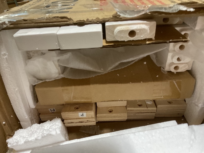 Photo 1 of ****MISSING ASSEMBLY PIECES POSSIBLY BOX 1 OF 2*** Merax Queen Over Queen Bunk Bed with Ladder & Guardrails - Solid Wood Double Bunk Bed for Adults/Teens, Convertible to 2 Separate Platform Beds, No Box Spring Needed, White