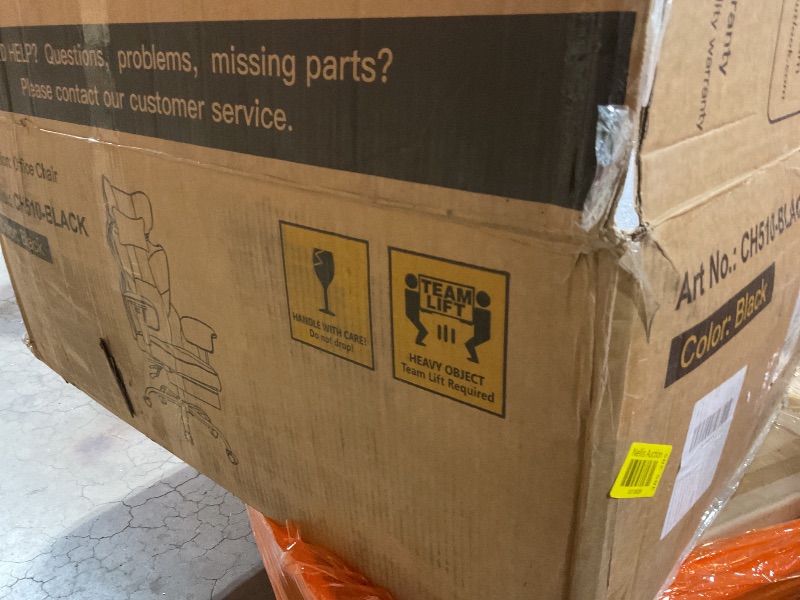 Photo 1 of ****FOR PARTS MISSING ASSEMBLY PIECES**** COMHOMA Big and Tall Office Chair 400LBS Wide Ergonomic Gaming Chair with Deluxe Embossing Designed Leather with Foot Rest,150°Reclining Adjustable Armrests Pocket Spring Back Support and Pillow