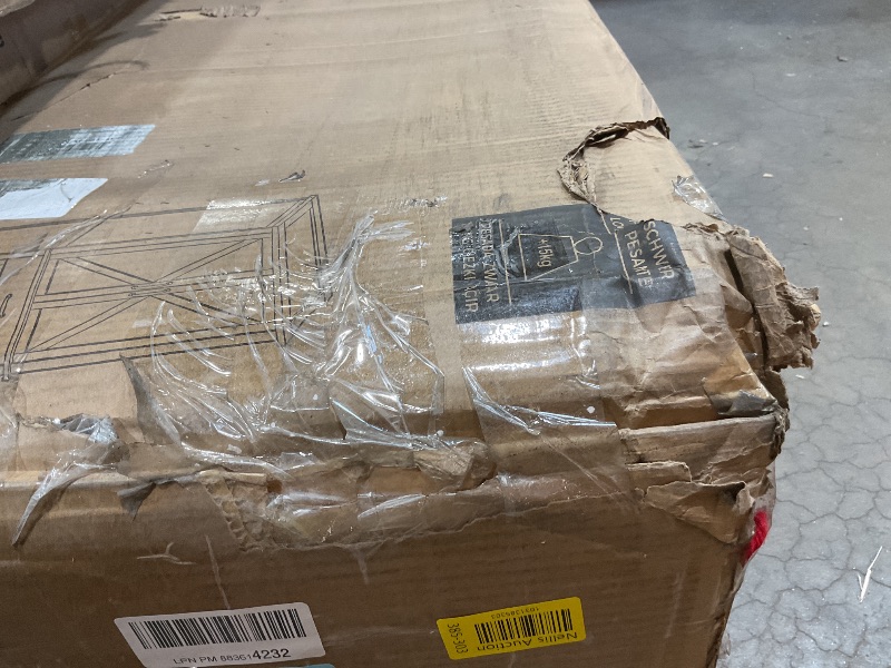 Photo 1 of **ONE CORNER CRACKING**VASAGLE LIRY Collection - Pantry Cabinet, 70.3-Inch Tall Farmhouse Kitchen Storage Cabinet with Barn Doors, Drawer, Tray, Adjustable Shelves, for Kitchen, Dining Room, Rustic White UBBK364W01