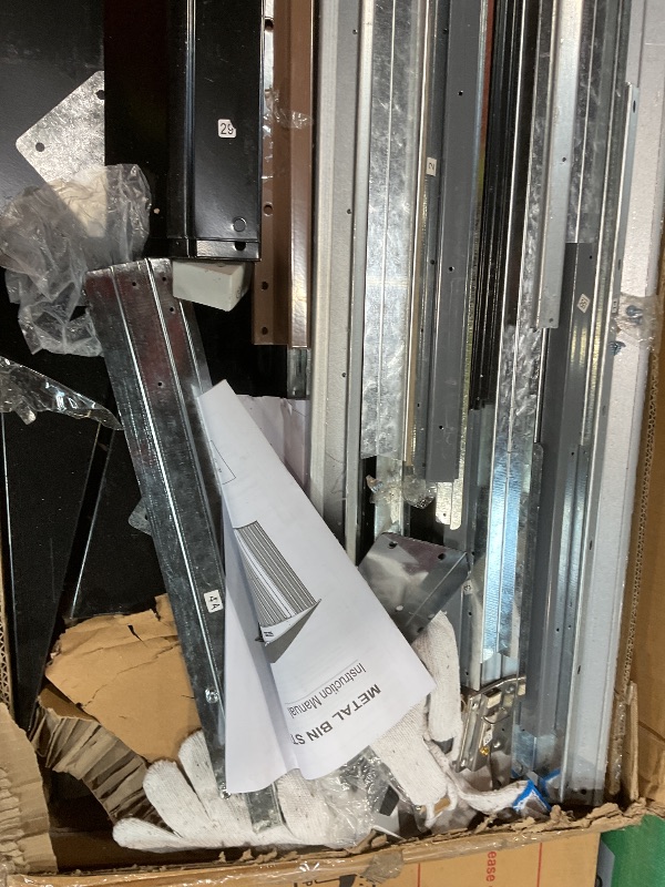 Photo 1 of **SCRAPES FROM TRANSPORT **8X8FT Metal Outdoor Storage Shed - Galvanized Steel Waterproof Garden Shed with Lockable Doors & Vents, All-Weather Utility Tool Shed for Lawn Mower, Bike