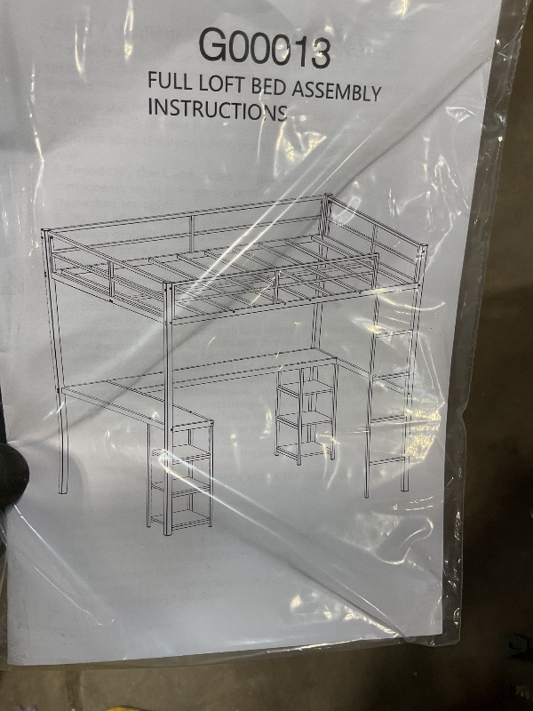Photo 1 of **2 BOXES**Black metal Full loft bed assembly