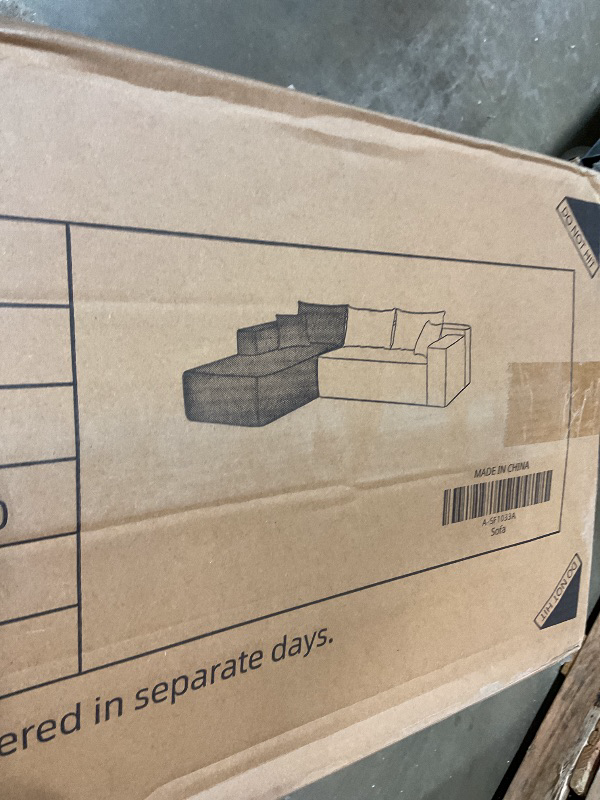 Photo 1 of **2 BOXES**convertible sectional sofa a-sf1033a green