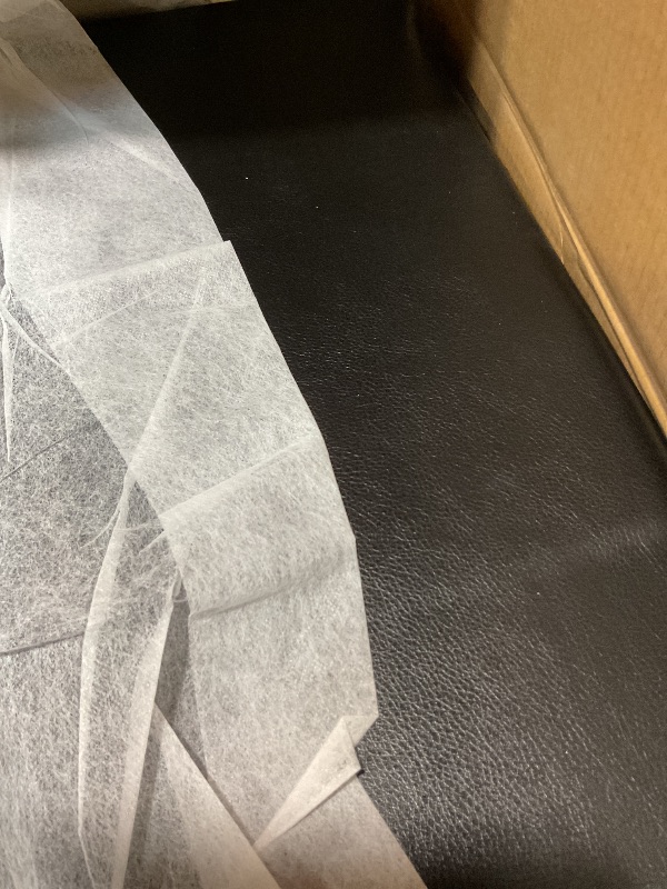 Photo 1 of **SELLING FOR PARTS. ONE BOX OF TWO**PU Leather Power Recliner Individual Seat, Home Theater Recliner with Cooling Cup Holder, Bluetooth Speaker, LED Lights, USB Ports and Tray Table, Power Recliner for Living Room, Black