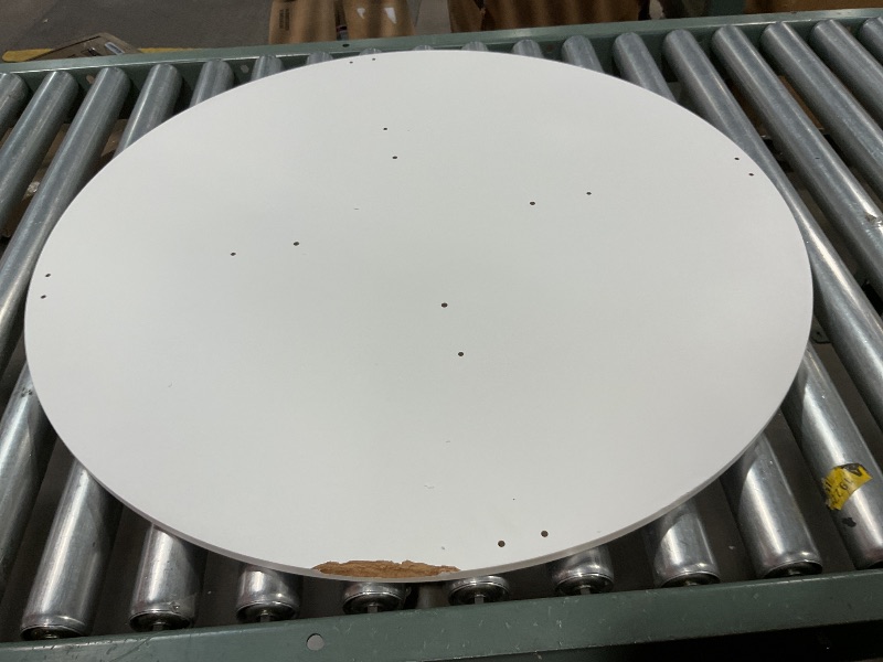 Photo 1 of **MAJOR DAMAGE. SELLING FOR PARTS **Qaba Toddler Table and Chairs Set, 5 Pieces Round Kids Activity Table with Storage for Play, Art, Craft, Drawing, Playroom, Classroom, Nursery, White