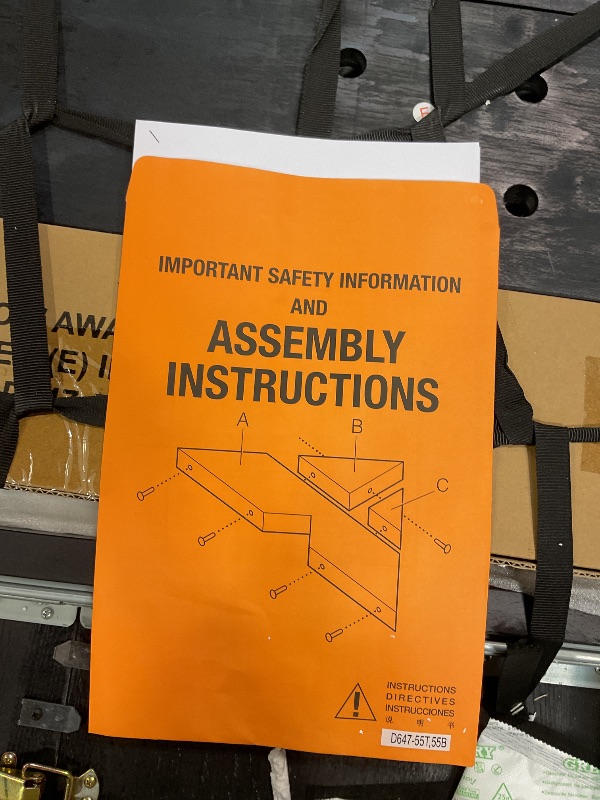 Photo 1 of * POSSIBLE PARTS ONLY*
Signature Design by Ashley Bolanburg Farmhouse Extension Dining Table with Removable Center Leaf and Trestle Base, Dark Brown & White