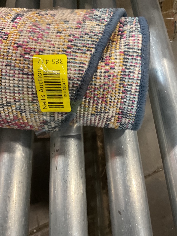 Photo 1 of **DIRT FROM TRANSPORT **Livabliss Elaziz 7 x 7 (ft) Polypropylene Orange Round Indoor Medallion Oriental Area rug