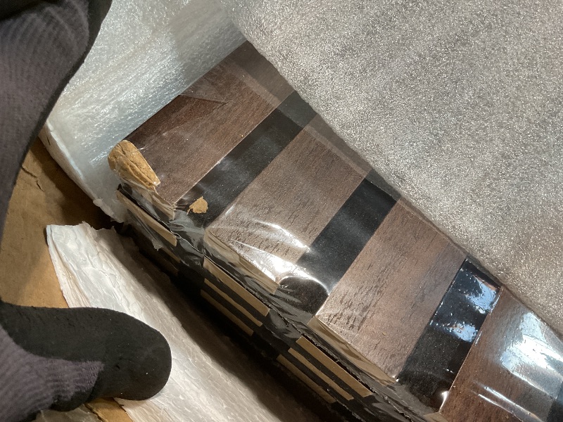 Photo 1 of **ONE PIECE CORNER DAMAGE. ONE PIECE SPORADIC DENTS**NeatiEase Wood Panels for Wall, 4-Piece 96" x 12.6" Soundproof Wood Slat Wall Panel for Interior Wall Decor Noise Cancelling, Wood Acoustic Wall Panels, Sound Absorbing Panel (Rustic Walnut)