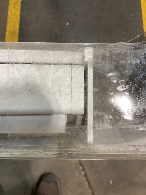 Photo 1 of **MISSING HARDWARE. SCRATCHES**AOSKY Blackout Roller Shades Cordless Blinds for Windows, Free-Stop Shades with Valance, Thermal Insulated Fabric, UV Protection, Natural Woven Blinds for Home and Office (64" W x 72" H, White)