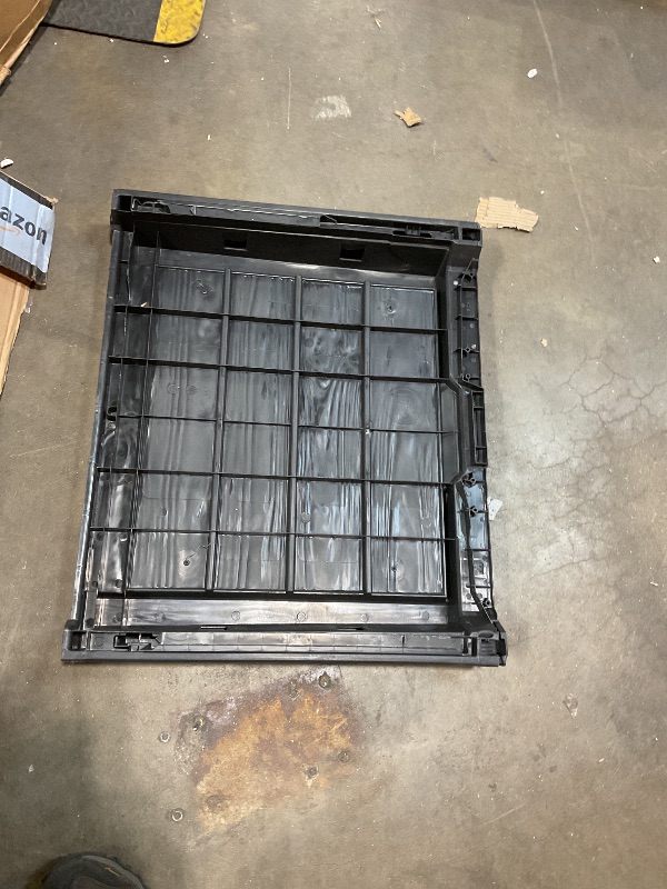 Photo 1 of **MAJOR DAMAGE TO ONE PIECE. SELLING FOR PARTS. DIRT. SCRAPES**Keter Westwood 150 Gallon Resin Large Outdoor Storage Box for Patio Furniture, Outdoor Cushions, Garden Tools and Pool Floats, Dark Grey