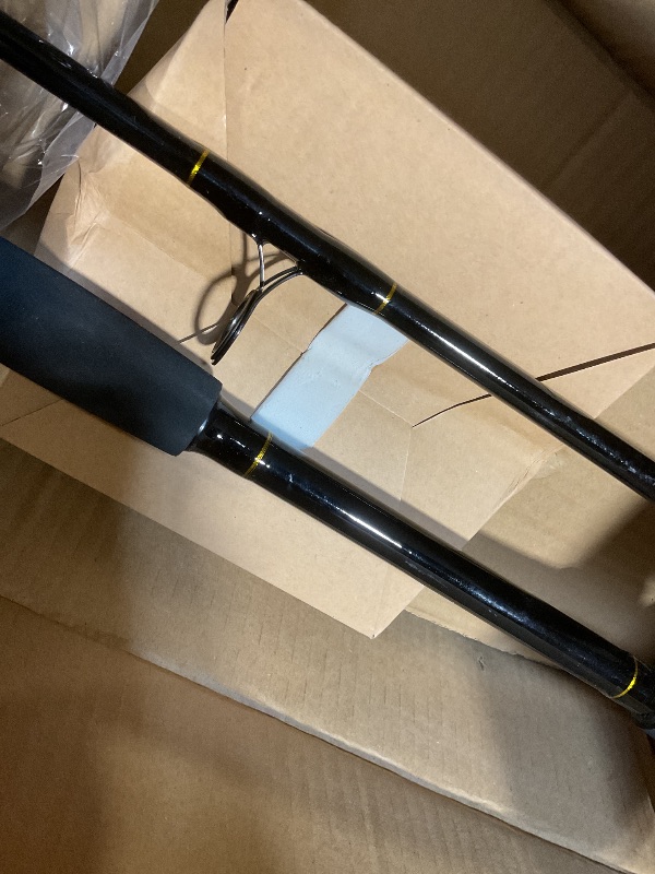 Photo 1 of **SCRAPES FROM TRANSPORT **PENN Battle Spinning Reel and Fishing Rod Combo Kit with Spare Spool and Reel Cover, Black, 6000 - 9' - Medium Heavy - 2pc