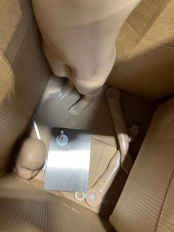 Photo 1 of **DIRT**43.3" Height Child Mannequin Full Body Realistic Adjustable Detachable Manikin Display Head Turns Dress Form W/Metal Base, Gender-Neutral