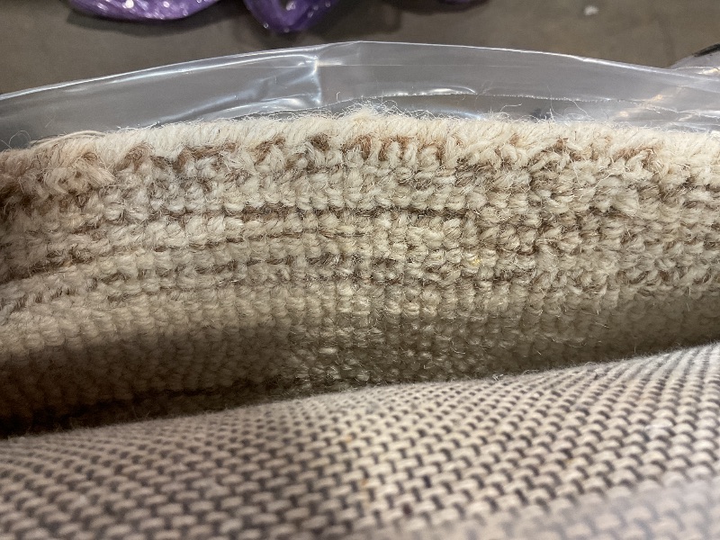 Photo 1 of **DIRT**SAFAVIEH Metro Collection Area Rug - 6' x 9', Ivory & Brown, Handmade Wool, Modern Design, Ideal for High Traffic Areas in Living Room, Bedroom, Dining (MET625A-6)